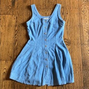 Vintage 1990's denim mini skater dress